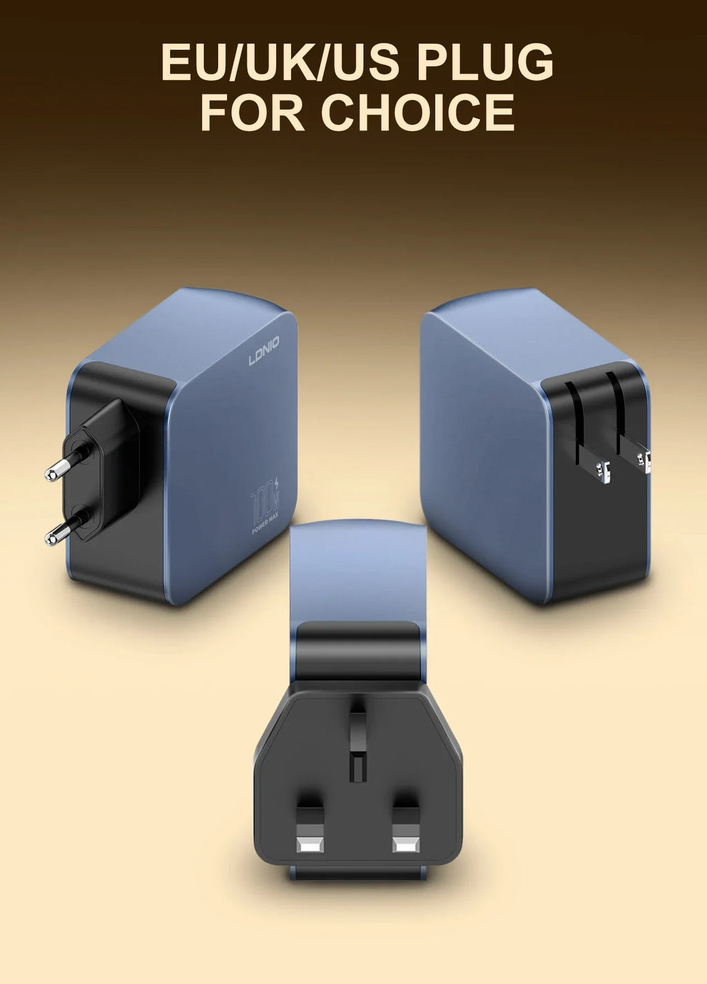 Voltaire GaN Multi-Port Charger — 45W / 65W / 100W