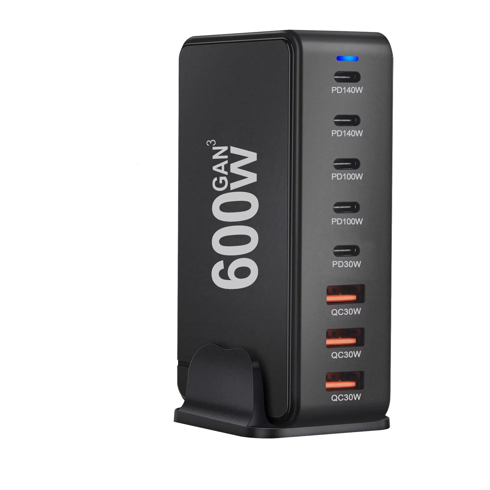 Voltaire Pro 600W Charging Station — 8 Port GaN