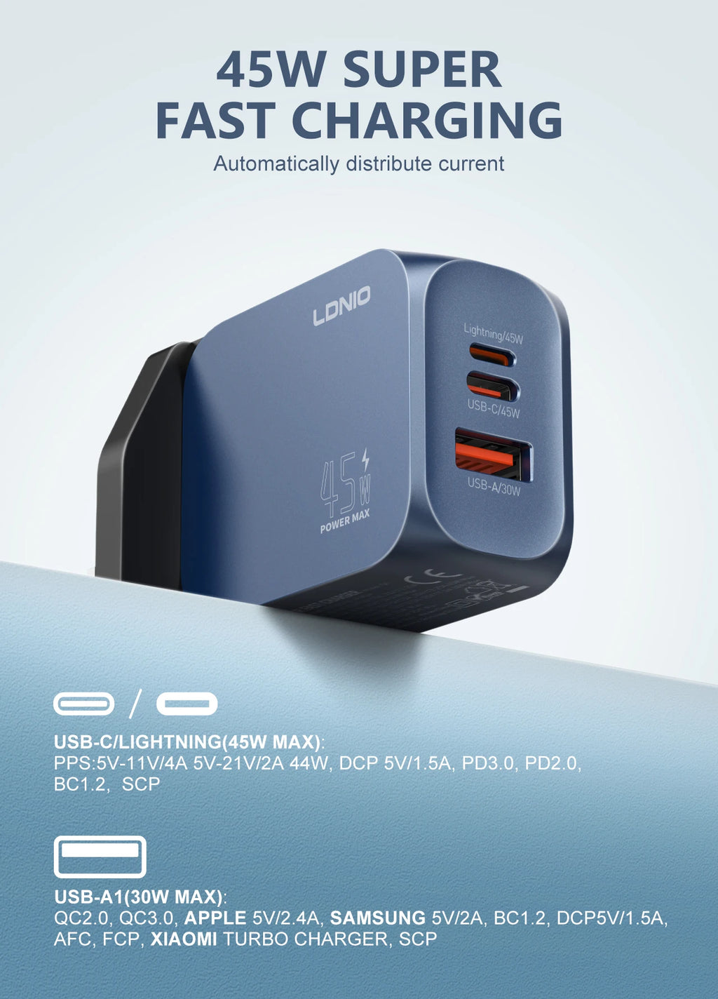 Voltaire GaN Multi-Port Charger — 45W / 65W / 100W