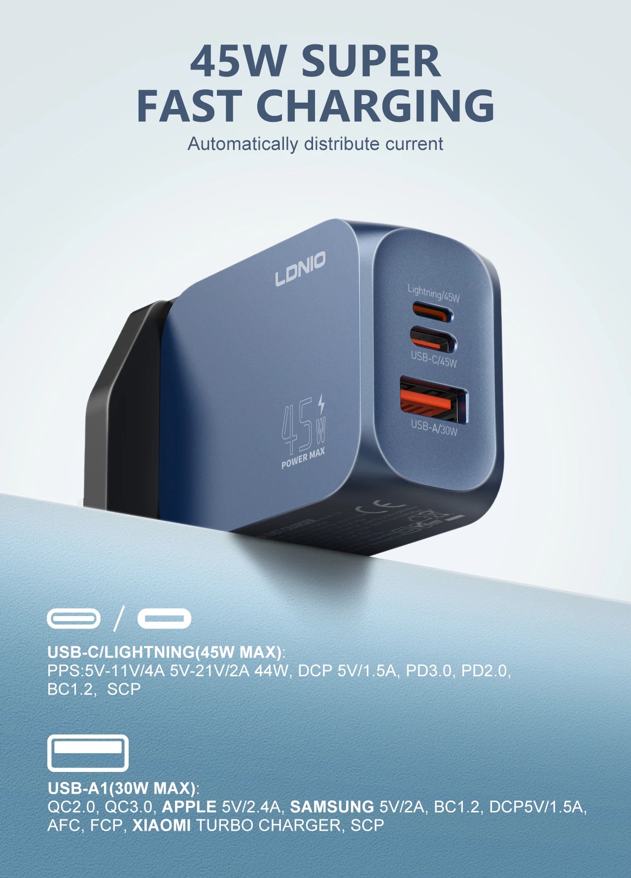 Voltaire GaN Multi-Port Charger — 45W / 65W / 100W