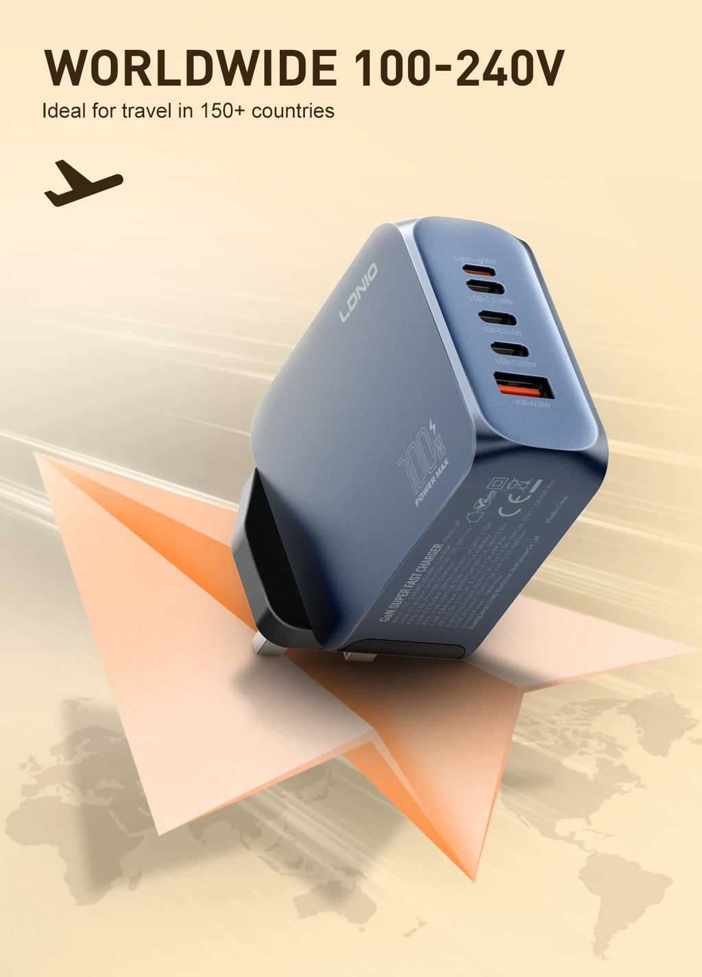 Voltaire GaN Multi-Port Charger — 45W / 65W / 100W