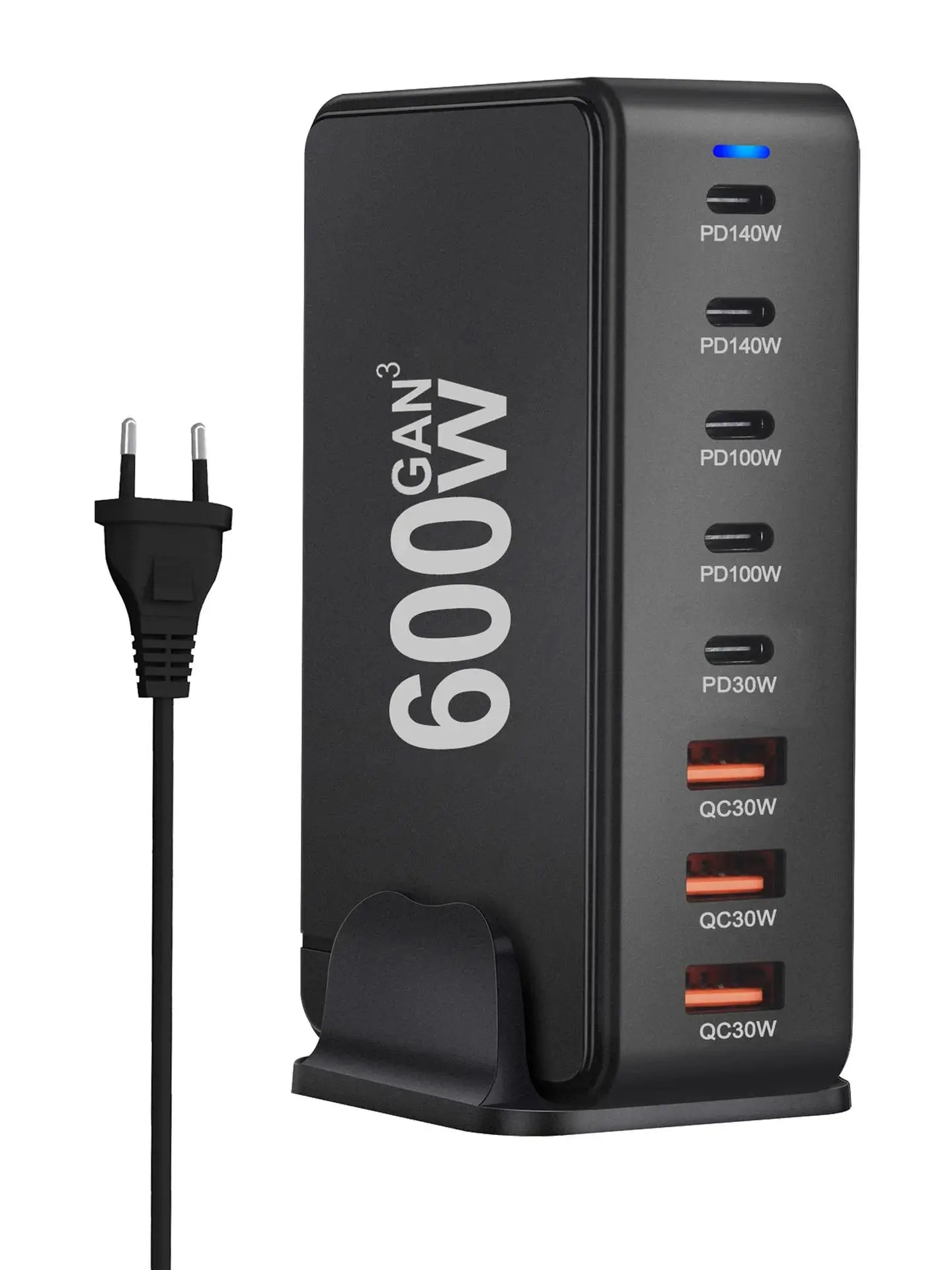 Voltaire Pro 600W Charging Station — 8 Port GaN